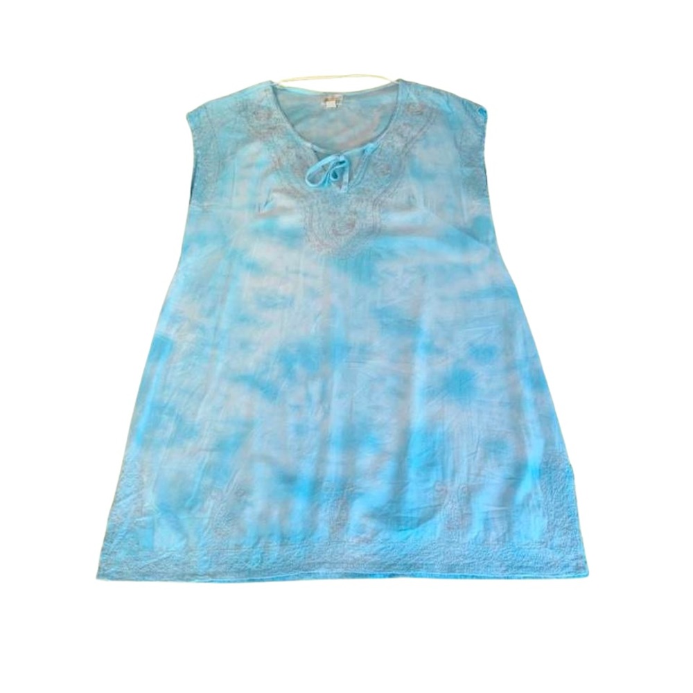 Live and Let Live Blue Tie-Dye Swim Coverup